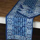 Indigo Fish Table Runner