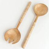 Slender Woven Mango Wood Salad Servers