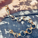 Chain Link Bracelet with Labradorite