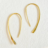 Brass Arc Hoop Wire Earrings