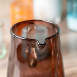 Handblown Glass Pitcher in Tamarind