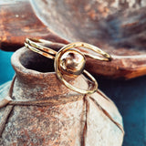 Sphere and Loop Bangle Bracelet