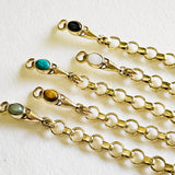 Chain Link Bracelet with Labradorite