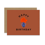 Happy Birthday Vase Brown