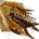 Bouquet of dried flowers and grasses tied with brown paper on a white background