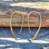 Brass Arc Hoop Wire Earrings