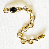 Chain Link Bracelet with Onyx
