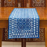 Kalamkari Table Runner in Indigo