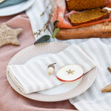 Natural Stripes Linen Napkin Set