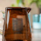 Handblown Glass Pitcher in Tamarind
