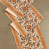 Kalamkari Table Runner in Gold + Rose