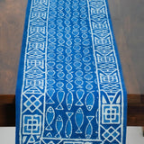 Indigo Fish Table Runner