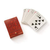Embossed Leather Playing Cards Set