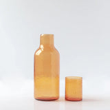 Handblown Hammered Glass Carafe