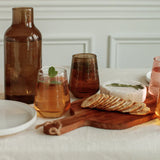 Handblown Hammered Glass Carafe