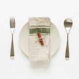 Green Heritage Stripe Linen Napkin Set