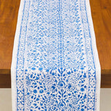 Vine Border Table Runner in Blue