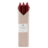 Taper Candles Set of 6 in Bordeaux
