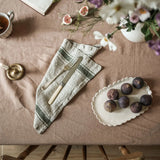 Green Heritage Stripe Linen Napkin Set