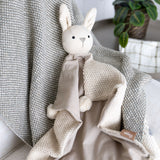 Ollie the Bunny Avery Organic Baby Lovey Blanket