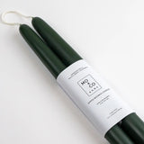Forest Green Beeswax Dipped Candles
