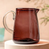 Handblown Glass Pitcher in Tamarind