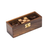 Geometric Puzzle Game Trio Gift Set - Hand Carved Wood