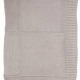 Adam Cotton Knit Throw Blanket in Mushroom