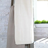 Adam Cotton Knit Throw Blanket in Mushroom