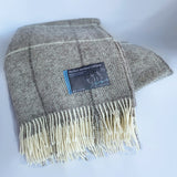 Plaid Shetland Wool Throw
