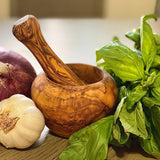 Olive Wood Mortar & Pestle