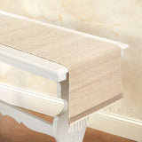 Banana Fiber Fringed Biscotti Table Runner