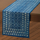 Kalamkari Table Runner in Indigo