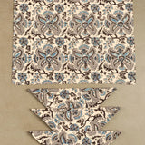 Kalamkari Napkins in Blue + Silver