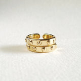 Brass Droplet Ring Band