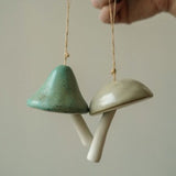 Ceramic Mushroom Ornament in Khaki