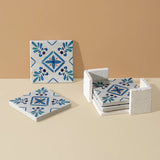 Malaga Patterned Marble Tiles Coasters Set