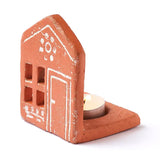 Vasanta Terracotta House Tealight Candle Holder