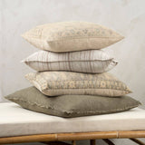 Lina Linen 20" Throw Pillow in Shadow