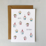 Happy Birthday Cupcake Card