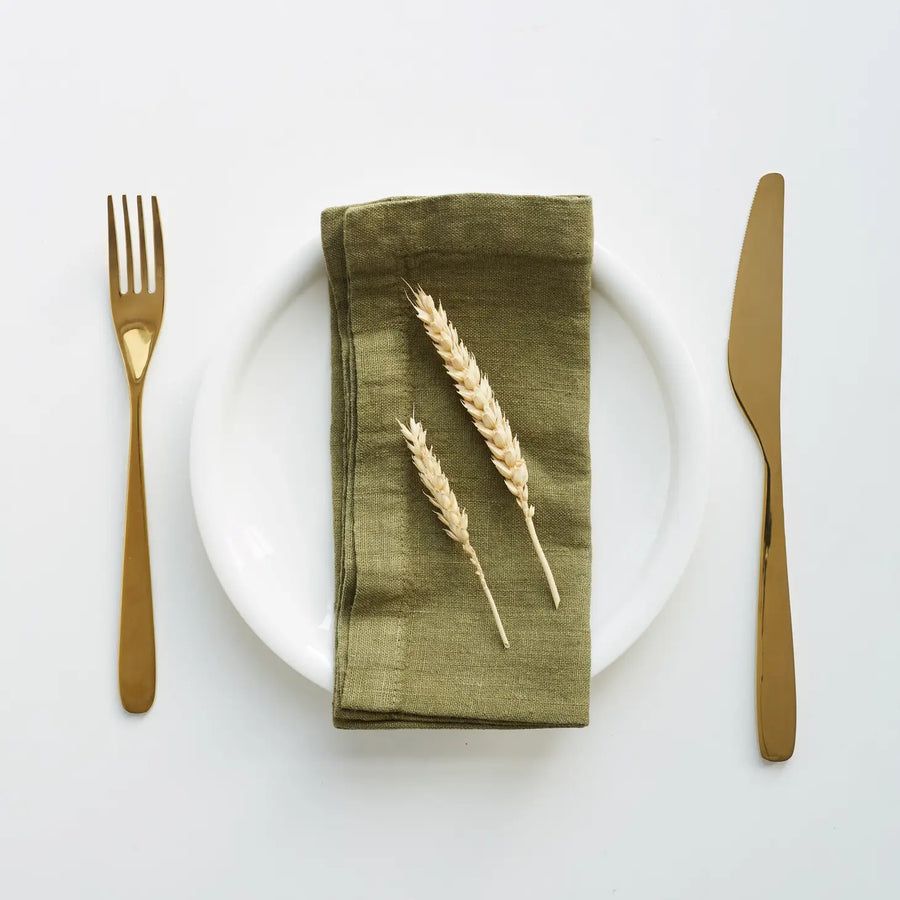 Solid Linen Napkins - Set of 2 (Colors Available)