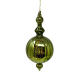 Mercury Glass Ornament - Olive Green