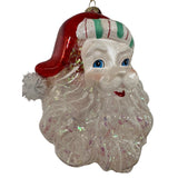 Retro Santa Claus Glass Ornament
