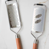 Fine Cheese Grater with Walnut Wood Handle