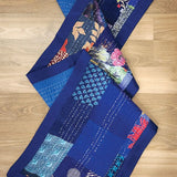 Kantha Silk Table Runner in Blue