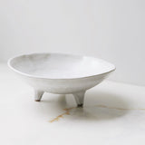 Large White Footed Ceramic Bowl