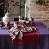 Red Stripes Linen Napkin Set