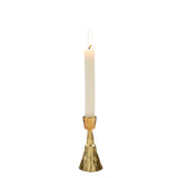 Gold Zora Forged Candlestick Holder, Medium