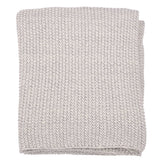 Motley Moss Cotton Knit Throw Blanket in Soft Grey