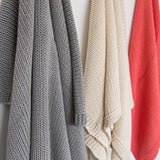 Harmony Cotton Knit Throw Blanket in Midnight Blue